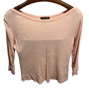 Lauren by Ralph Lauren pink 3/4 sleeve T-shirt